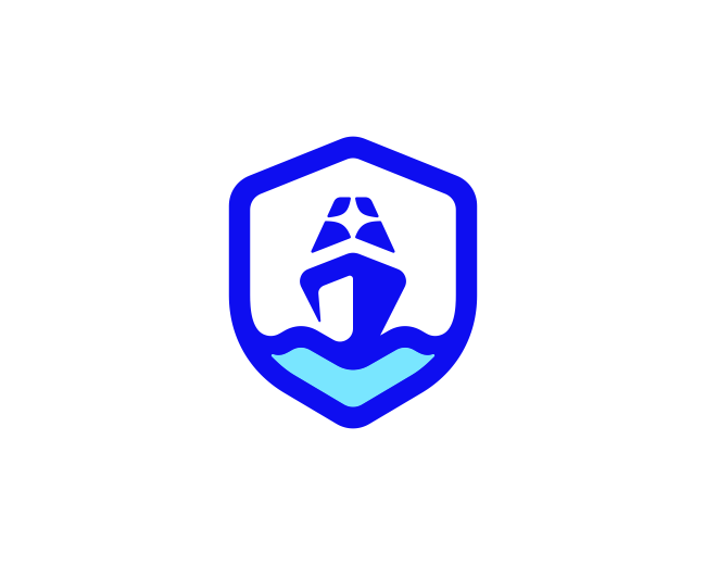 Logo Design - Ship, Boat, Shield, Star, Waves, Mar