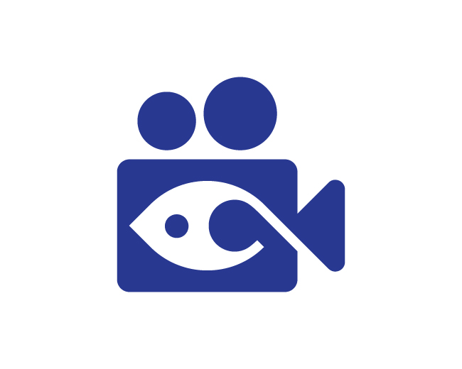 Minimalist Camera Fish Logo