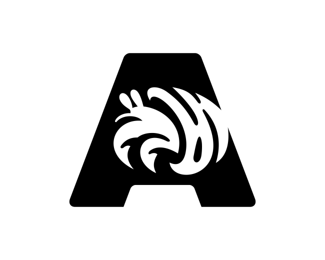 Hermitcrab Letter A Silhouette Logo