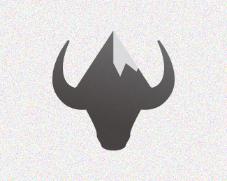 A Mountain Peak bull head logo